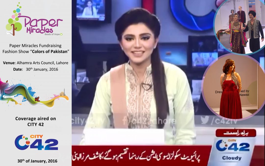 Fundraising fashion show – “Colors of Pakistan” coverage aired on C42 channel